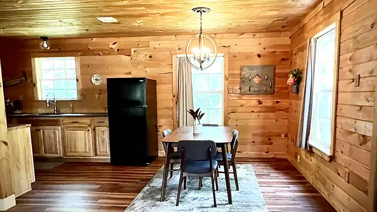 Dining Area - Moose Knuckle Cabin - Manistee Michigan