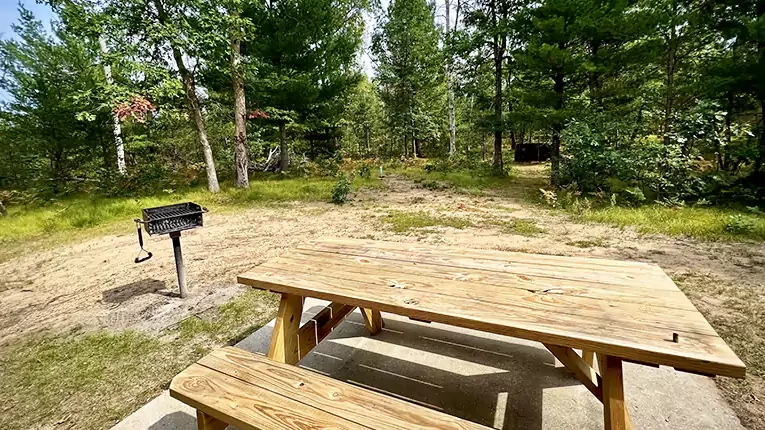 Picnic Area - Wolf Lake Lodge Rental Cabin